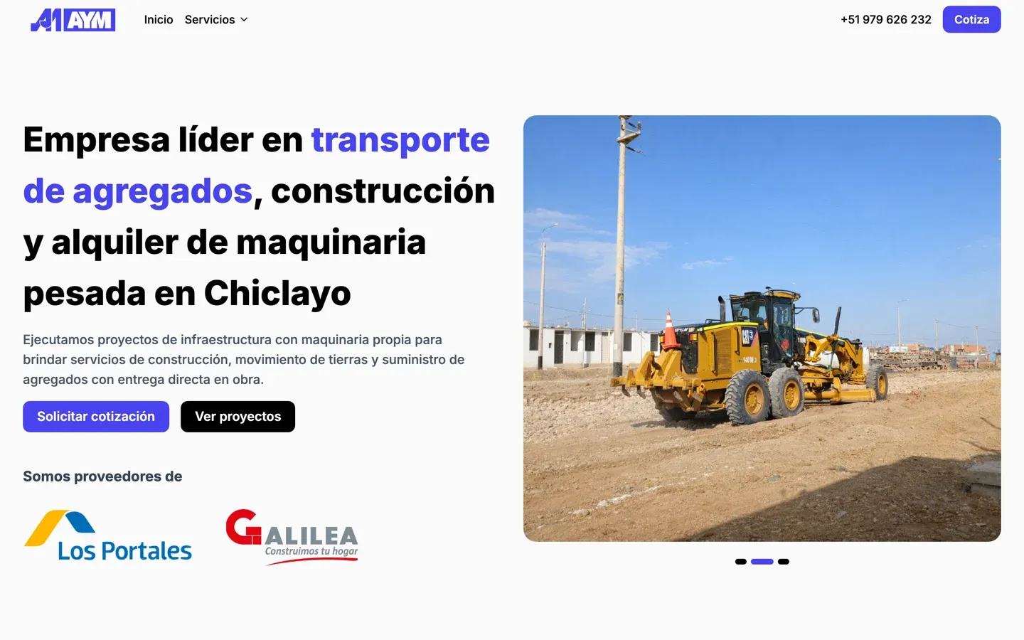 Captura de AYM Corporación